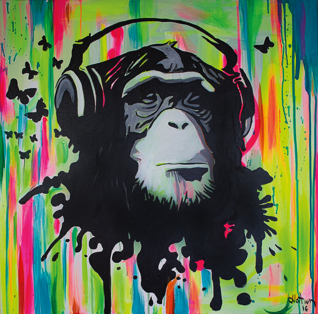 Urban Monkey - 80x80 cm